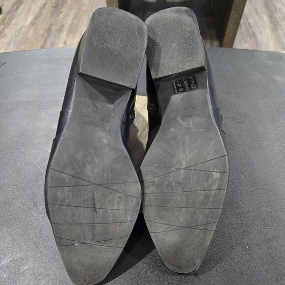 🐢 Aquatalia Fiamma Black Leather Bootie Chelsea Boot size 11 Made in Italy - Picture 4 of 16